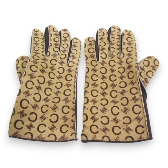 Pre Loved celine Women Beige Gloves - Picture 1 of 8